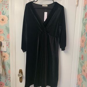 Hello Miz maternity/nursing, black velvet dress